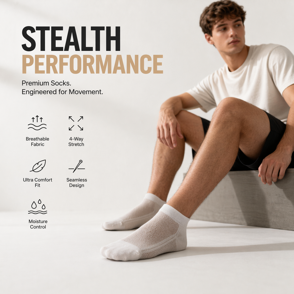 Men & Women Ankle Socks Pack of 6 | Breathable Cotton Low Cut Socks | Everyday Comfort Drippp Socks
