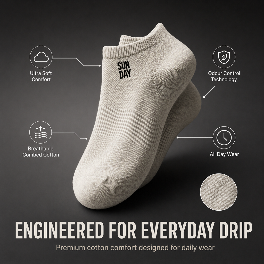 Men & Women Ankle Socks Pack of 7 | Breathable Cotton Low Cut Socks | Everyday Comfort Drippp Socks