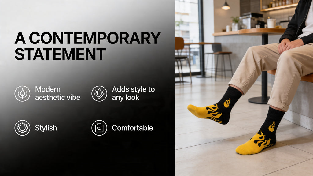 Flame Crew Socks for Men & Women 🔥 | Premium Cotton Streetwear | Drippp