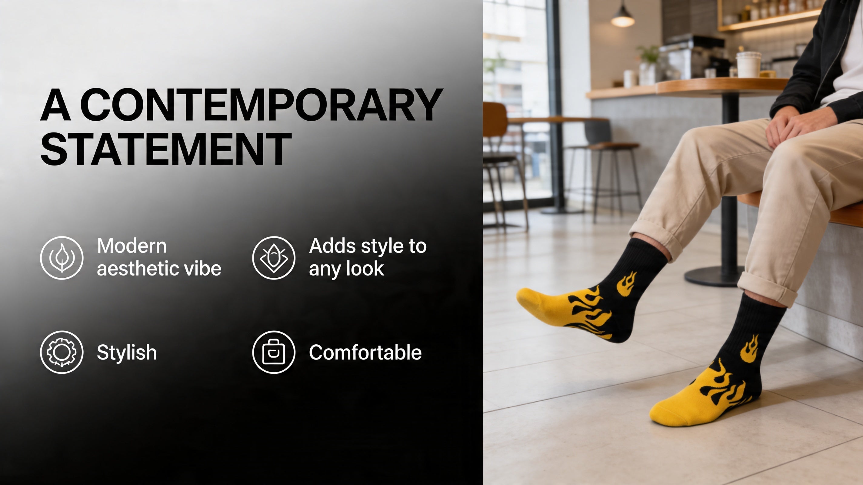 Flame Crew Socks for Men & Women 🔥 | Premium Cotton Streetwear | Drippp