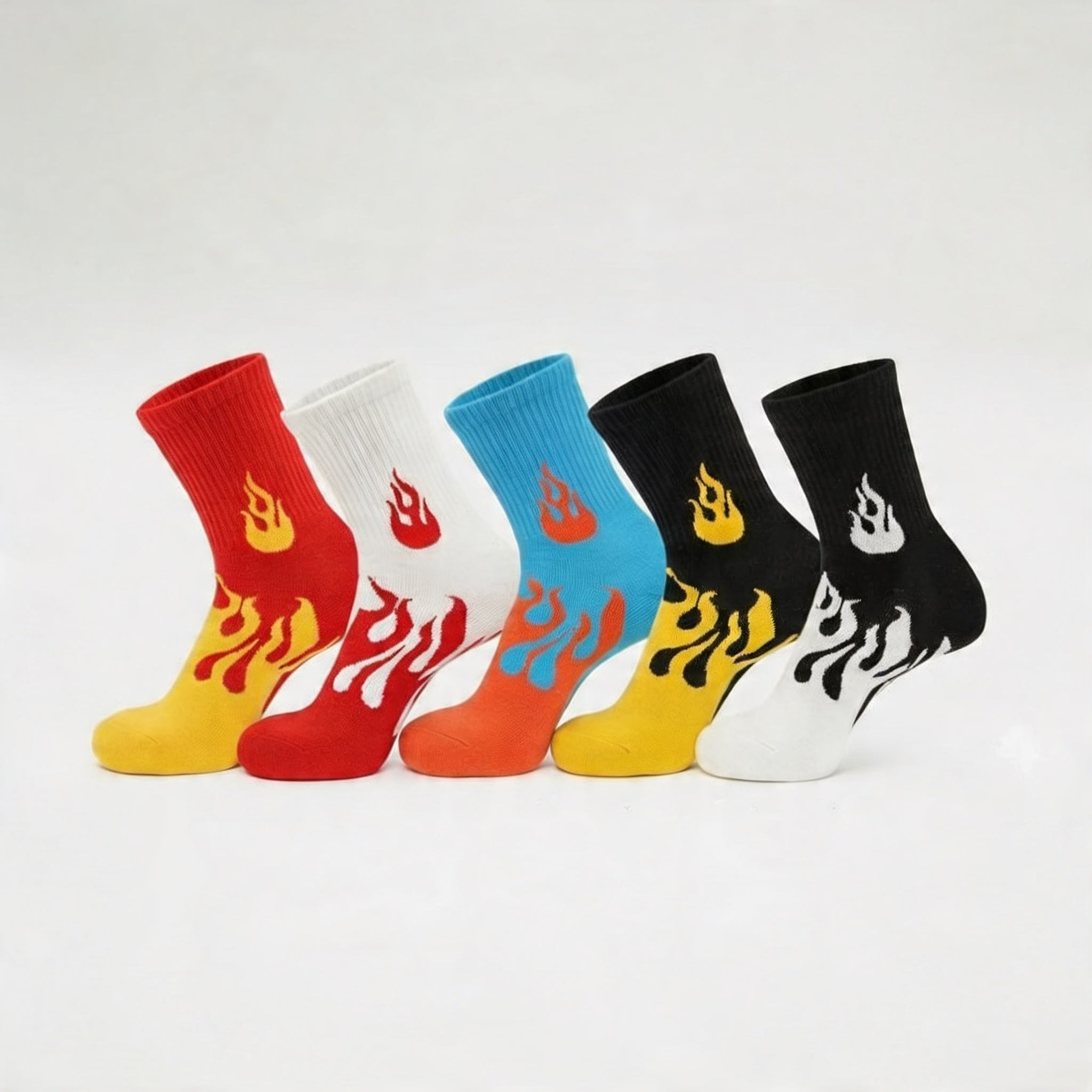Flame Crew Socks for Men & Women 🔥 | Premium Cotton Streetwear | Drippp