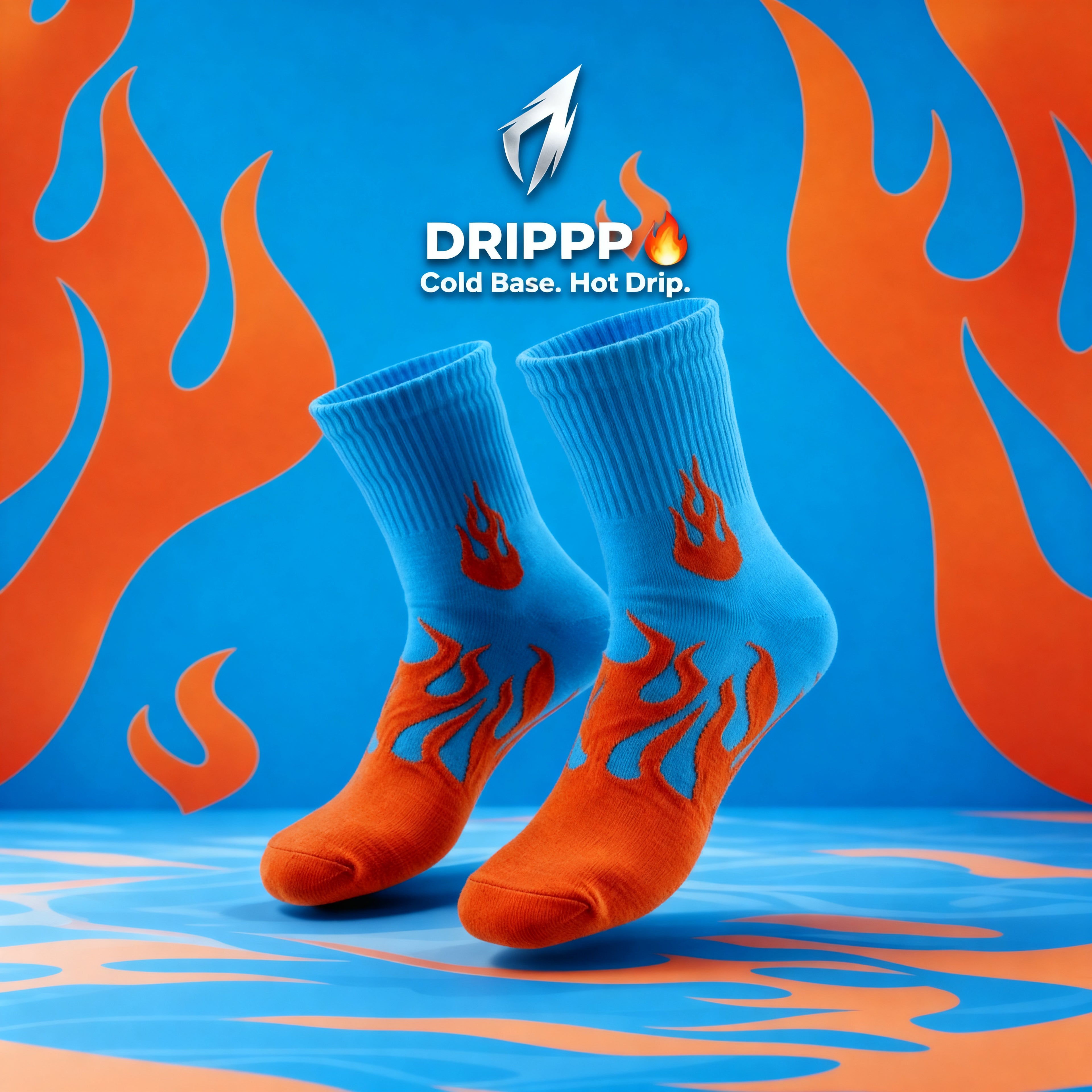 Flame Crew Socks for Men & Women 🔥 | Premium Cotton Streetwear | Drippp