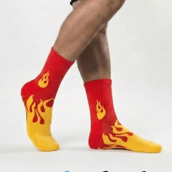 Flame Crew Socks for Men & Women 🔥 | Premium Cotton Streetwear | Drippp
