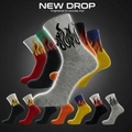 7 Pack Fire Flame Crew Socks | Aesthetic Streetwear Socks Combo | Soft Cotton Daily Wear