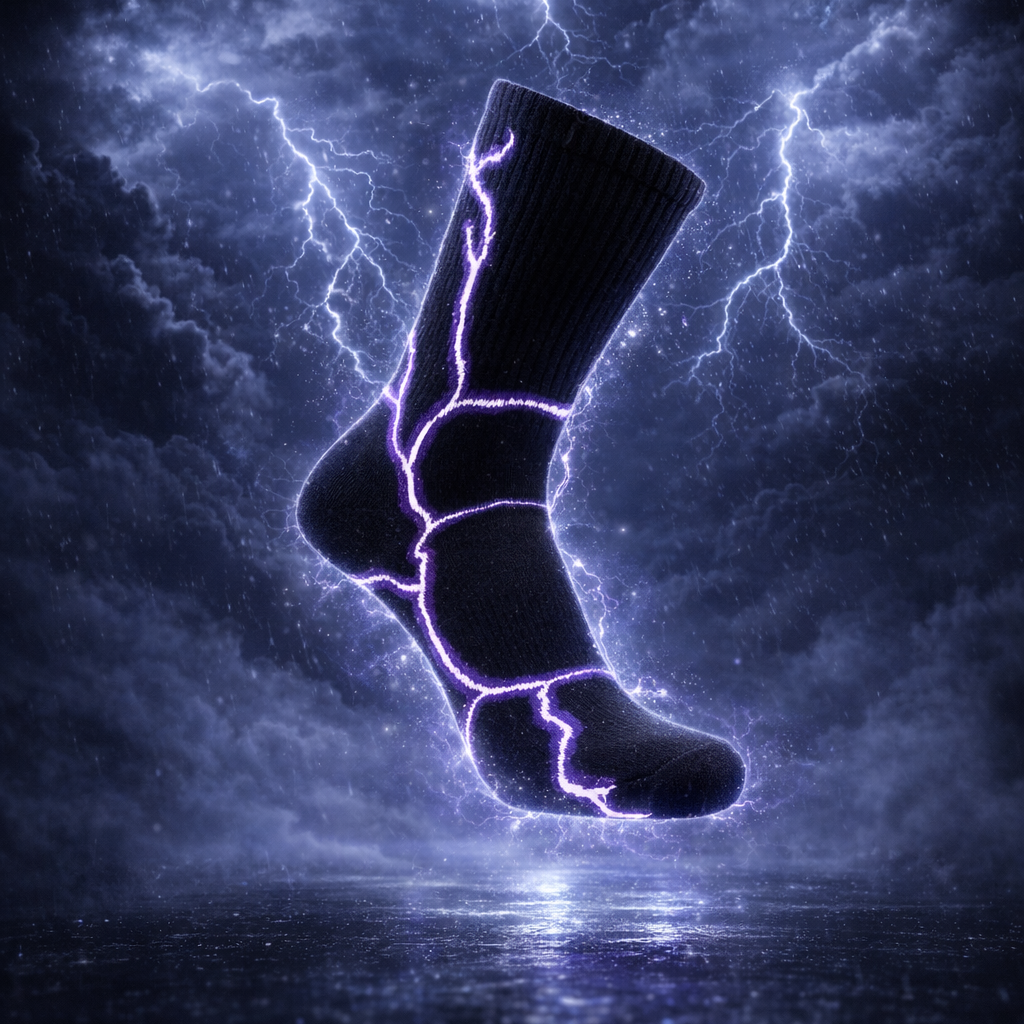 DRIPPP Night Surge Socks ⚡ | Dark Electric Streetwear