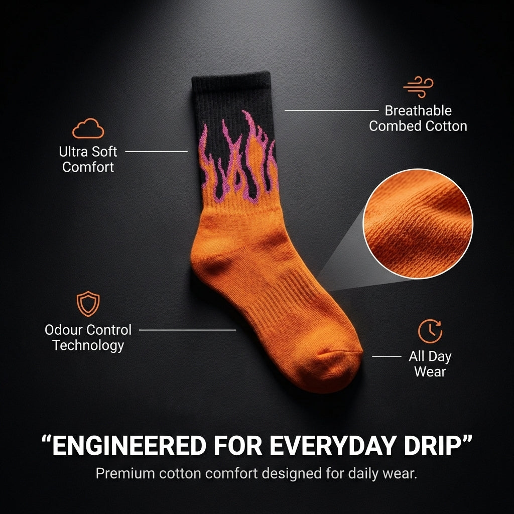 Ignite Flame Socks by Drippp