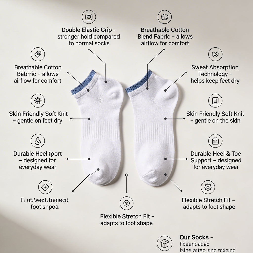 DRIPPP Core Everyday Ankle Socks 🧦 | Clean Comfort Fit