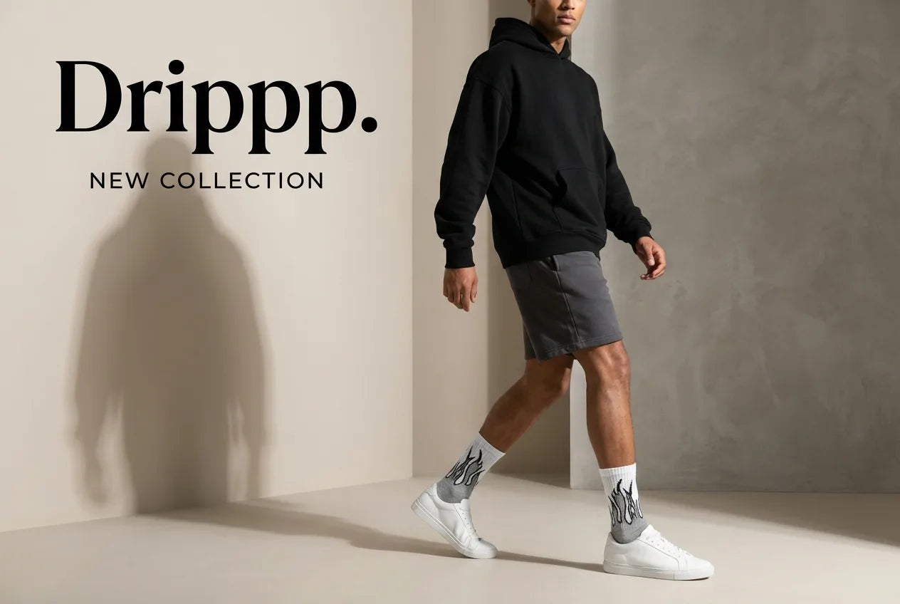 7 Pack Fire Flame Crew Socks | Aesthetic Streetwear Socks Combo | Soft Cotton Daily Wear