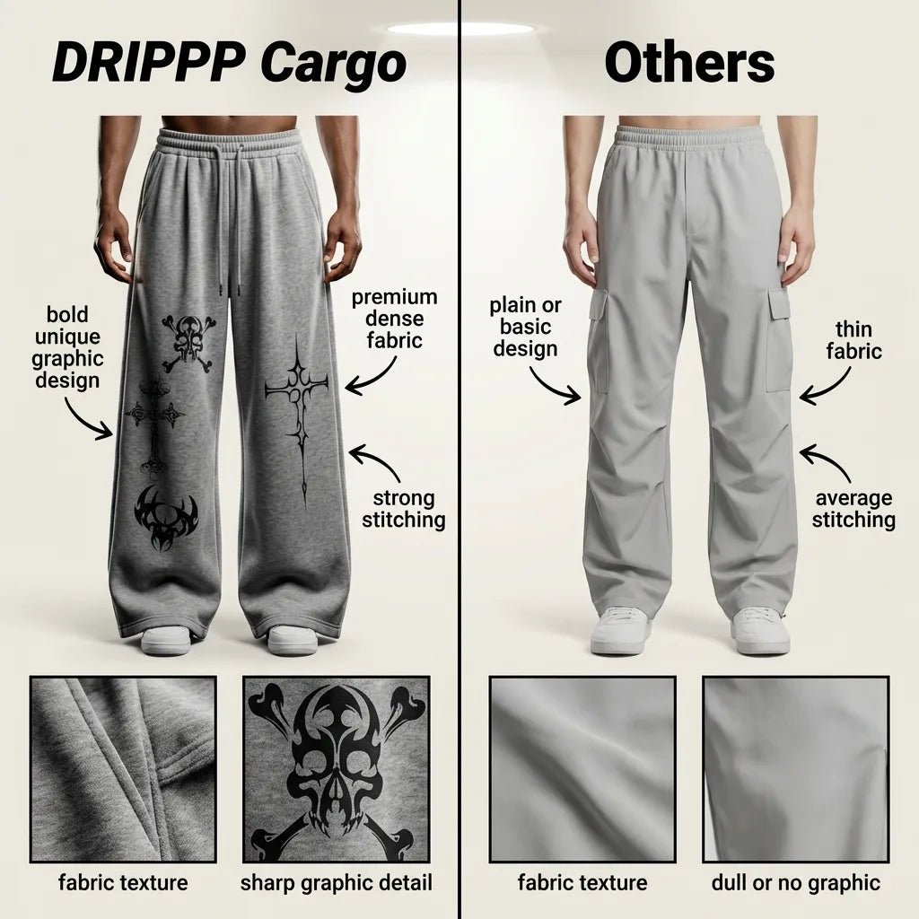 DRIPPP Gothic Cargo Sweatpants