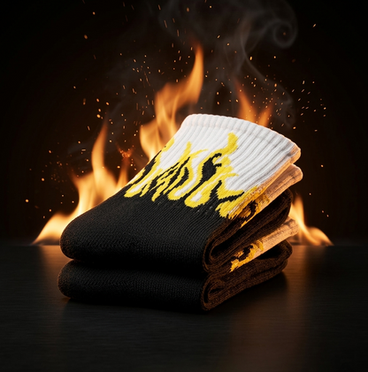 Inferno Black Flame Socks