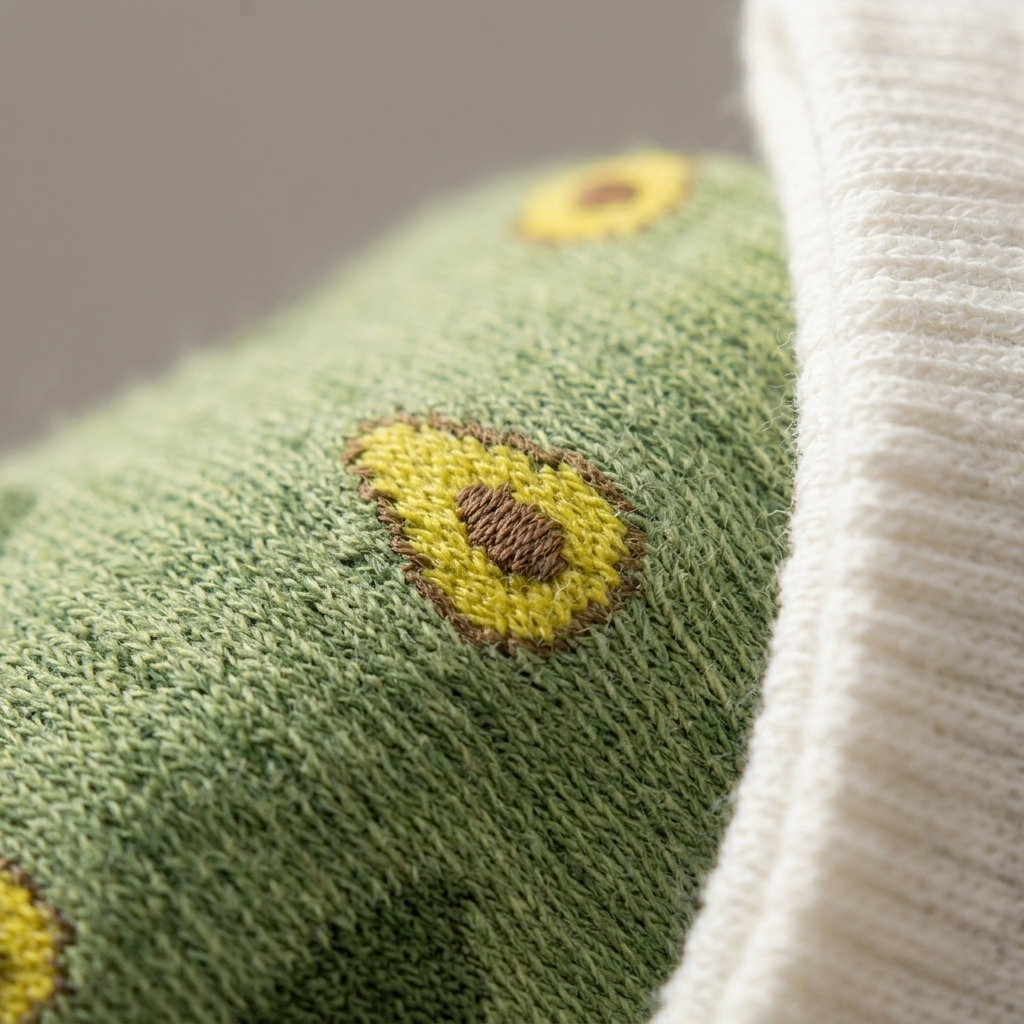 Avocado Aesthetic Socks Pack of 5 | Cute Cotton Crew Socks | Soft & Breathable Everyday Socks